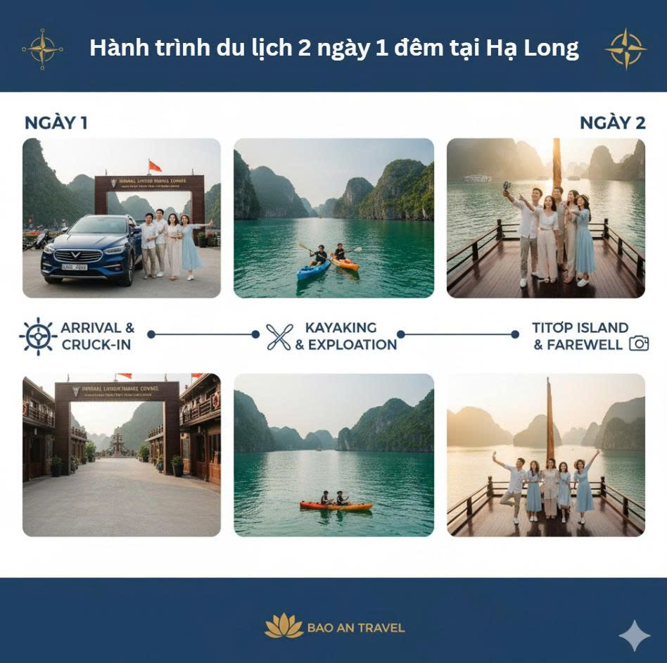 Lịch trình du lịch 2 ngày 1 đêm hạ long